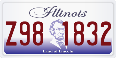 IL license plate Z981832