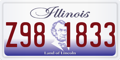 IL license plate Z981833