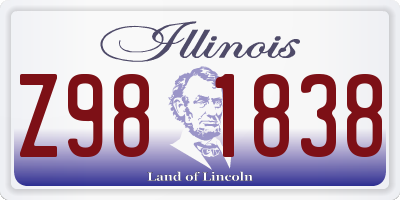 IL license plate Z981838