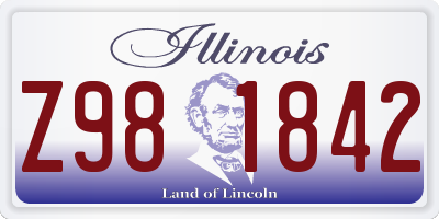 IL license plate Z981842