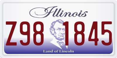 IL license plate Z981845
