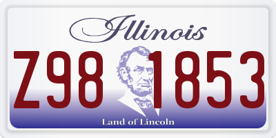 IL license plate Z981853