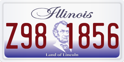 IL license plate Z981856