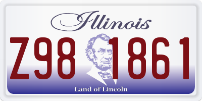 IL license plate Z981861