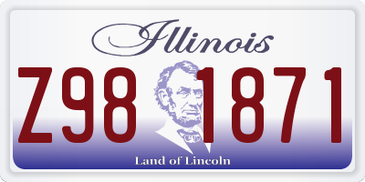 IL license plate Z981871