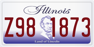 IL license plate Z981873