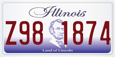IL license plate Z981874