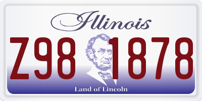 IL license plate Z981878