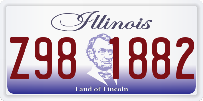 IL license plate Z981882