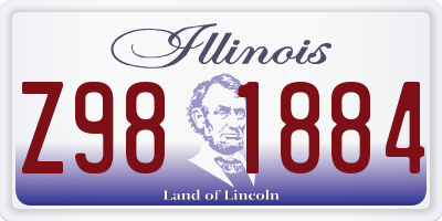 IL license plate Z981884