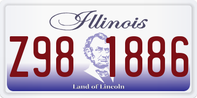 IL license plate Z981886