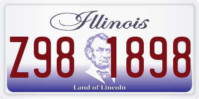 IL license plate Z981898