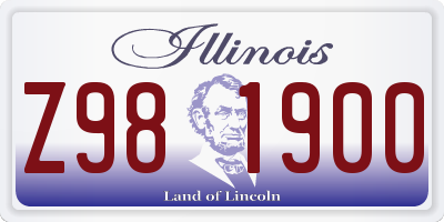 IL license plate Z981900