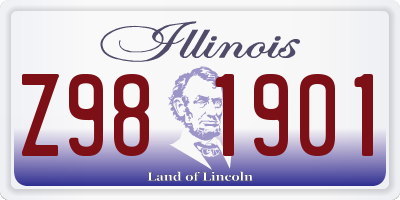 IL license plate Z981901