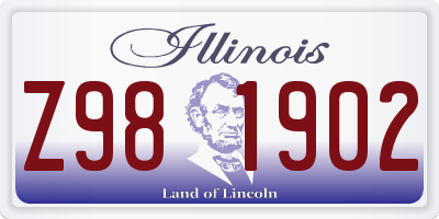 IL license plate Z981902