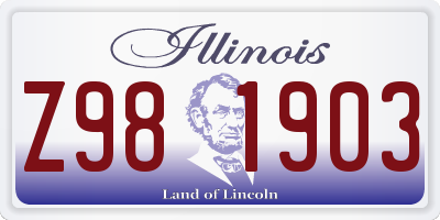 IL license plate Z981903
