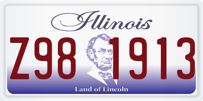 IL license plate Z981913