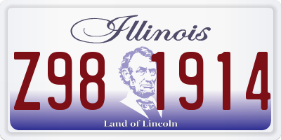 IL license plate Z981914