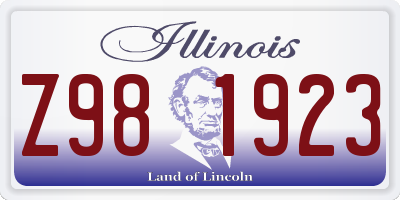 IL license plate Z981923