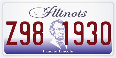 IL license plate Z981930