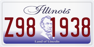 IL license plate Z981938