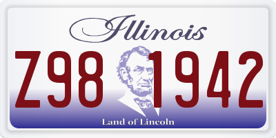 IL license plate Z981942