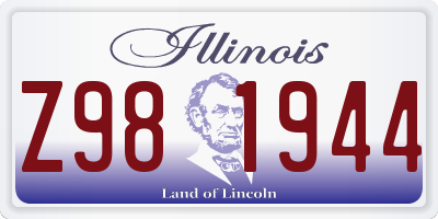 IL license plate Z981944