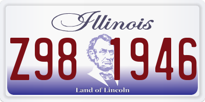 IL license plate Z981946