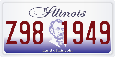 IL license plate Z981949