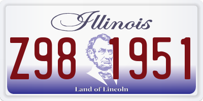 IL license plate Z981951