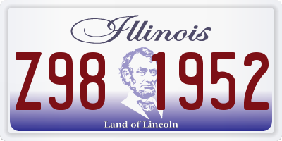 IL license plate Z981952