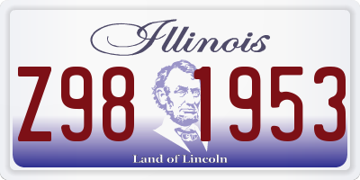 IL license plate Z981953