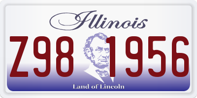 IL license plate Z981956