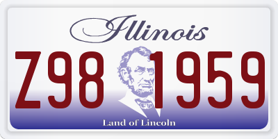 IL license plate Z981959