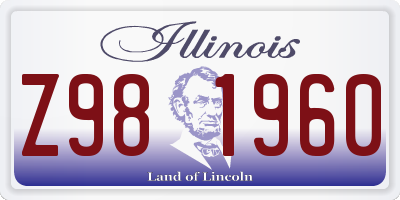 IL license plate Z981960