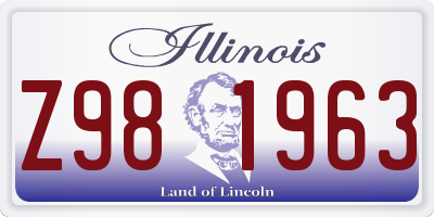 IL license plate Z981963