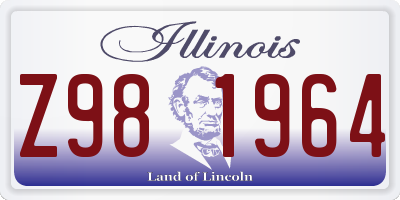 IL license plate Z981964