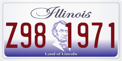 IL license plate Z981971