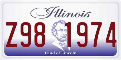 IL license plate Z981974