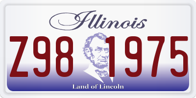 IL license plate Z981975