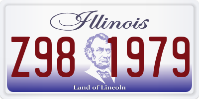 IL license plate Z981979