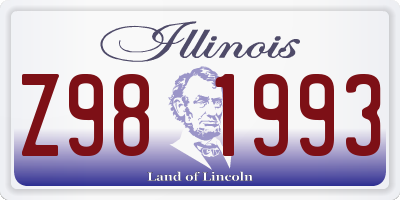 IL license plate Z981993