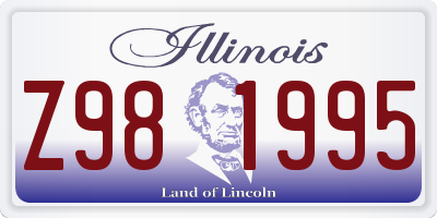 IL license plate Z981995