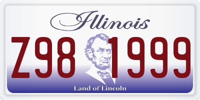 IL license plate Z981999