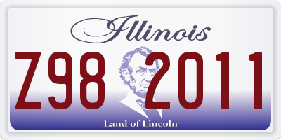 IL license plate Z982011