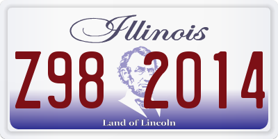 IL license plate Z982014