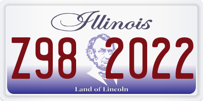 IL license plate Z982022