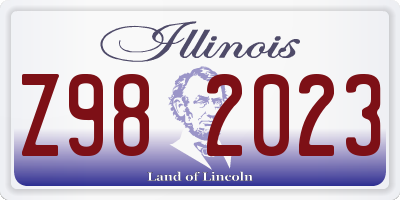 IL license plate Z982023