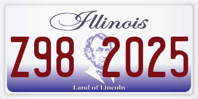 IL license plate Z982025
