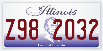 IL license plate Z982032